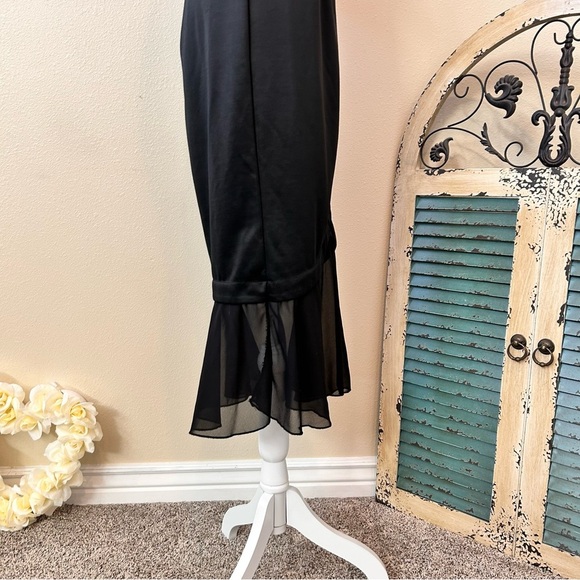 50s Retro Office Siren Pink Polka Dot with Black Mermaid bottom 8/10 - Picture 5 of 12